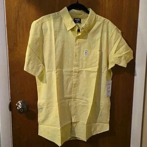 Hurley Yellow Button Down M